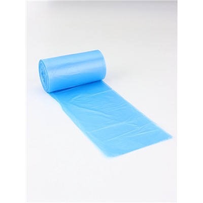 Мешки для мусора в рулоне 60 л, голубые,ПНД, толщина 15 мкм, 50 шт