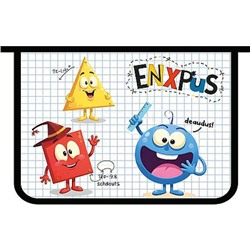 Папка для тетрадей А4 на молнии сверху 32,5х23х5,5 см ПМ-А4-29 "ВЕСЁЛЫЕ ФИГУРЫ 2026" Пчелка