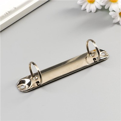 Зажим кольцевой на два кольца, внутренний d=2.5 см, набор 4 шт., металл, 12.5×3×2 см