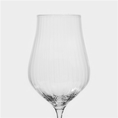 Бокалы для вина «Тулипа», 450 мл, набор 6 шт., хрустальное стекло, прозрачные