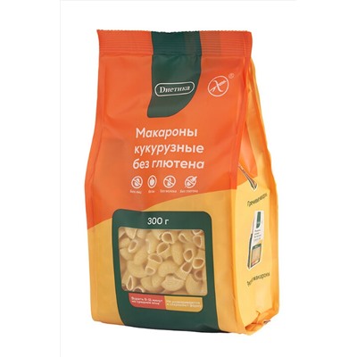 Макароны Рожки средние кукурузные "Диетика" 300г ЭКОПРОДУКТЫ, 1136918