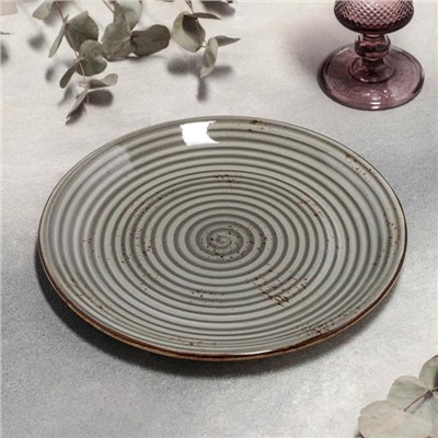 Тарелка обеденная BY BONE «Суприм», d=25 см, фарфор, серая