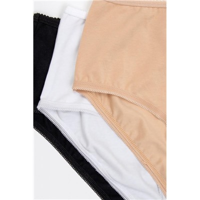 Трусы женские 412075-3 (Беж,черн,бел)