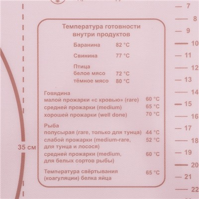 Коврик для выпечки армированный «Ингредиенты», 66×46×0.04 см