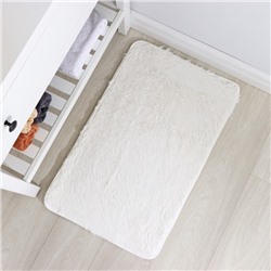 Коврик Доляна «Пушистик», 49×79 см, белый