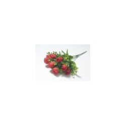 Искусственные цветы, Ветка в букете бутон розы 9 голов (1010237) микс
