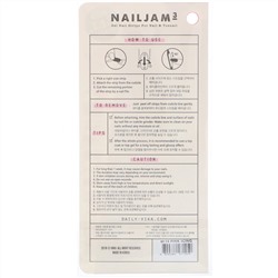 Vika Nailjam, Гелевые полоски для ногтей для ногтей на руках и ногах, Розовая глазурь, 38 полосок