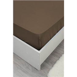 Простыня на резинке горький шоколад 180х200 бязь 120гр/м Текстильная коллекция НАТАЛИ, 1182893