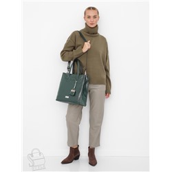 Сумка женская кожаная 91147SP green Velina Fabbaino-Safenta в Новосибирске