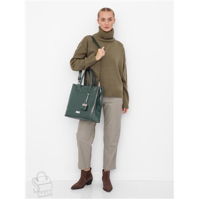 Сумка женская кожаная 91147SP green Velina Fabbaino-Safenta в Новосибирске