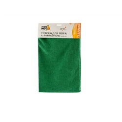 Тряпка для пола 80*100см, микрофибра, зел,серая, плотность 220г/м2  M-02F-XXL, арт.310265, Рыжий Кот