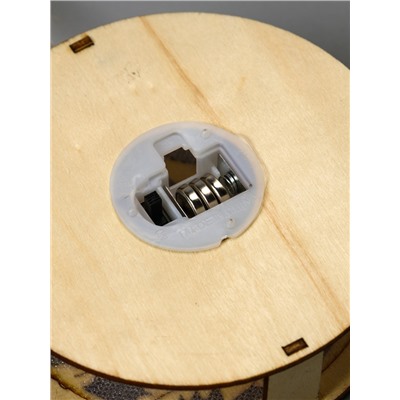 Ёлочная игрушка «Шар с лисёнком», 10×10×2 см, от батареек, свечение тёплое белое