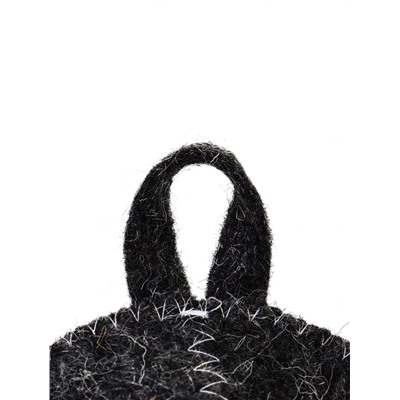 Шапка для бани и сауны «Цветочный триколор», полиэфир, шерсть, серая