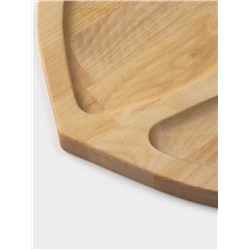 Менажница Доляна «Сердце», 25×25 см, 3 секции, дерево берёза