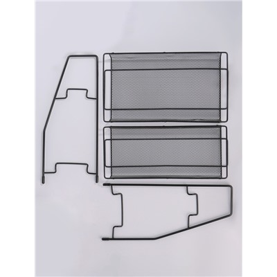 Органайзер для хранения, двухуровневый, 31×32×17 см, чёрный