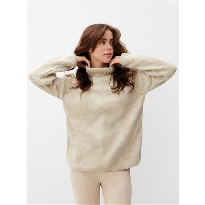 Джемпер женский MINAKU: Casual collection, бежевый, размер 48