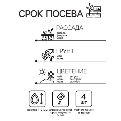 Семена цветов Пеларгония "Горизонт", "Лавандовая", Сем. Алт, ц/п, 4 шт