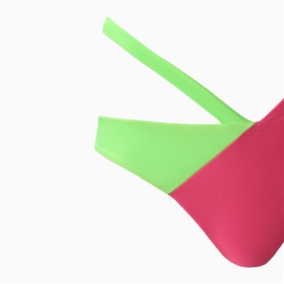 Купальник раздельный двухцветный женский, салатовый, размер 42