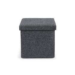Пуф – короб складной «Клик Мебель», с ящиком, 300×300×300 мм, рогожка, цвет серый