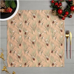 Набор салфеток «Этель» «Spruce branches» 46×46 см - 4 штуки,100%хлопок, саржа 190 г/м²