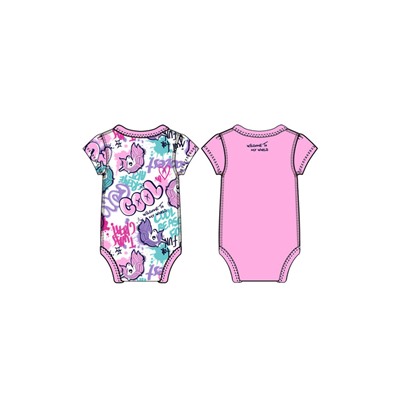 Боди детское трикотажное для девочек, 2 шт в комплекте