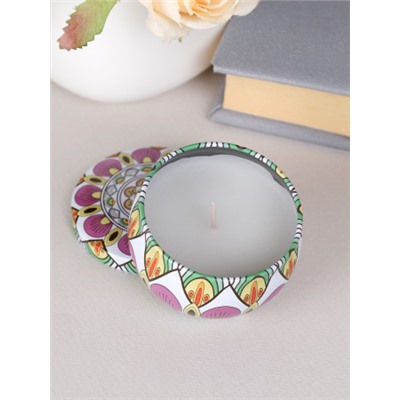 Свеча ароматическая в подсвечнике 6х4 см без наполнения / CW516-9 /уп 100/микс