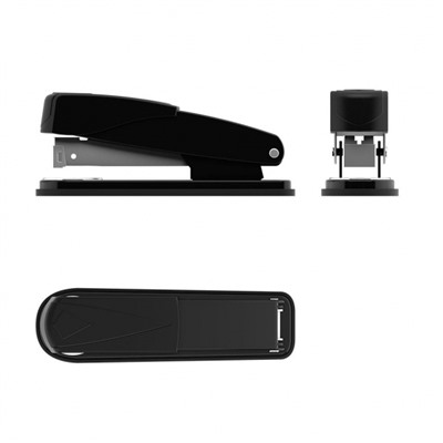 Степлер 24/6 на 25 листов черный металлический 4662 Quadro ErichKrause