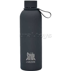 Бутылка-термос "Stride Midnight Black" 500 мл, 22x7,2 см, 8-12 часов, нержавеющая сталь, с силиконовой ручкой, герметичная крышка, софт-тач покрытие, матовая, черная