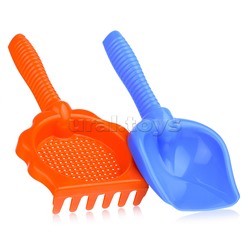 Песочный набор 3пр.(ведро большое, грабли-ситечко 25 см, совок 26 см)