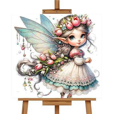 Мозаика алмазная "Сказочная фея" 20*20см.