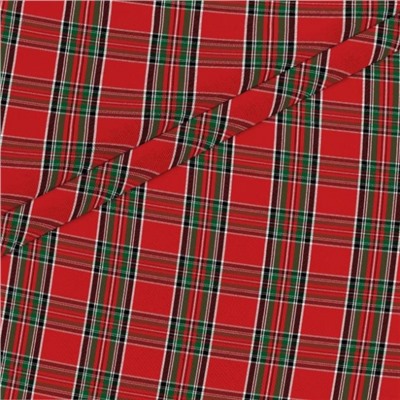 Скатерть рогожка серая "Шотландская клетка"