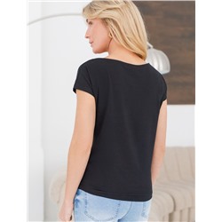 Нарядная футболка с принтом пайетками