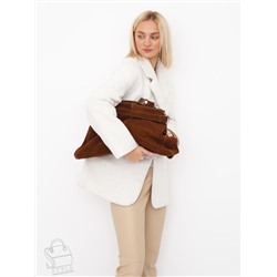 Сумка женская кожаная 6149Q brown Polina&Eiterou