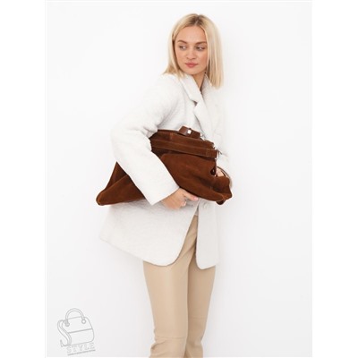 Сумка женская кожаная 6149Q brown Polina&Eiterou