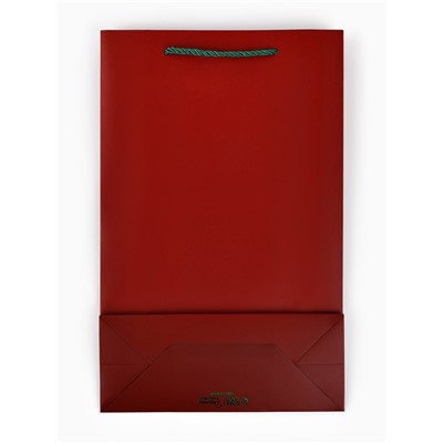 Пакет подарочный «Новый год», тиснение, с бумажной объёмной ёлкой, 25.5×30×9 см