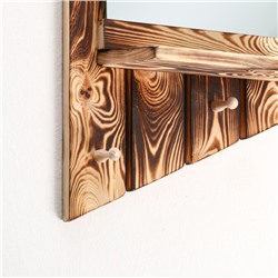 Зеркало «Диагональ», 78×35 см, обожжённое дерево, «Добропаровъ»