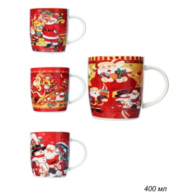 Кружка новогодняя 400 мл / Q151/FD602 /уп 72/ 2 СОРТ