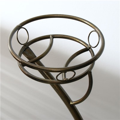 Подставка для цветов, напольная, разборная, на 3 горшка, d=18 см, бронзовая