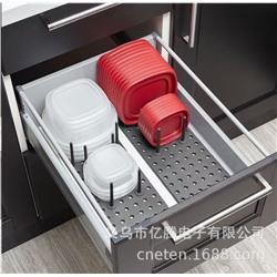 Подставка-органайзер для посуды в выдвижной ящик/ ЭОС-6001 /уп 80/