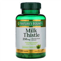 Nature's Bounty, Расторопша, 250 мг, 200 капсул