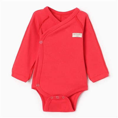 Боди детское MINAKU, рост 80-86 см, красное