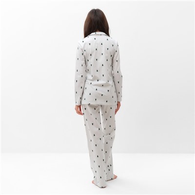 Пижама новогодняя женская (футболка, брюки) KAFTAN «Елки», размер 40-42