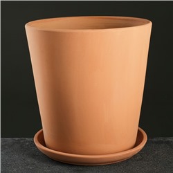 Горшок для цветов «Терра №6», керамический, с поддоном, 9.4 л, терракот