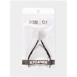 Кусачки маникюрные для кутикулы, двойная пружина, 11 см, длина лезвия-8 мм, чёрные, серебристые