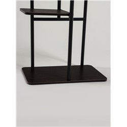 Подставка для цветов Greengo, 4 полки, 36×23×74 см, напольная, каркас металл, полки МДФ, чёрная