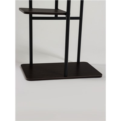 Подставка для цветов Greengo, 4 полки, 36×23×74 см, напольная, каркас металл, полки МДФ, чёрная