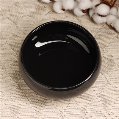 Кашпо - бонсайница «Мира», круглое, 18×18×7 см, чёрное