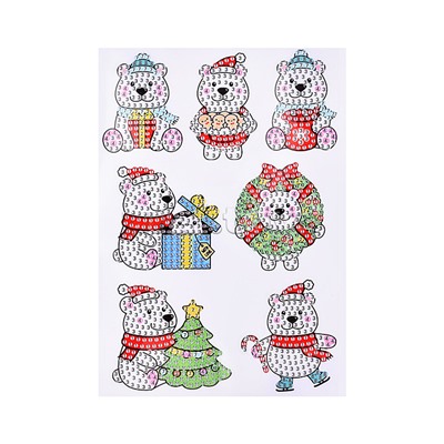 Мозаика алмазная "Северные мишки" в  коробке