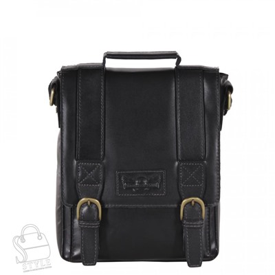 Сумка мужская кожаная 2091-1TR black Tough Ryder