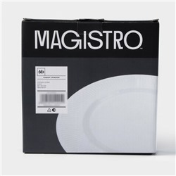 Тарелки Magistro Edne, 19×19×1.7 см, набор 2 шт., фарфор, белые